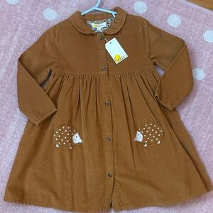 Corduroy Hedgehog dress